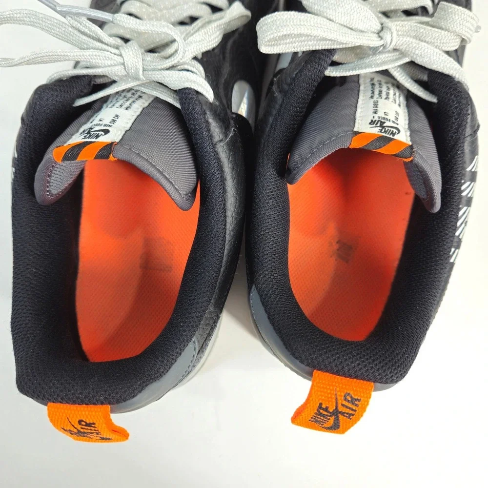 Nike Air Force 1 Low Black Grey‎ Orange DH0955 001 Men's Shoes Size 12